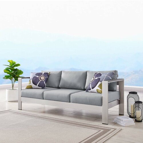 Ivy Bronx Shore Outdoor Patio Aluminum Sofa Reviews Wayfair